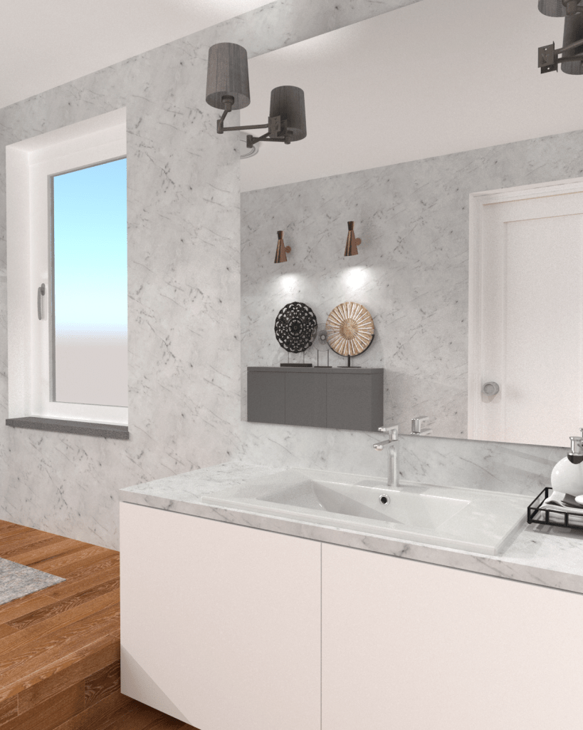 Nowoczesna łazienka projekt.