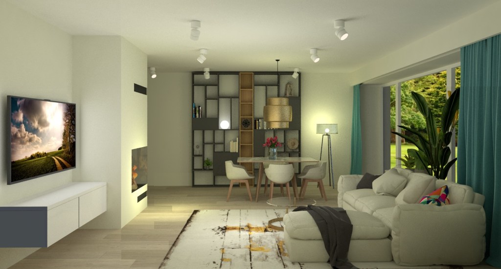 Projekt biblioteki i salonu